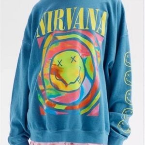 Urban Outfitters Blue Graphic Sweater